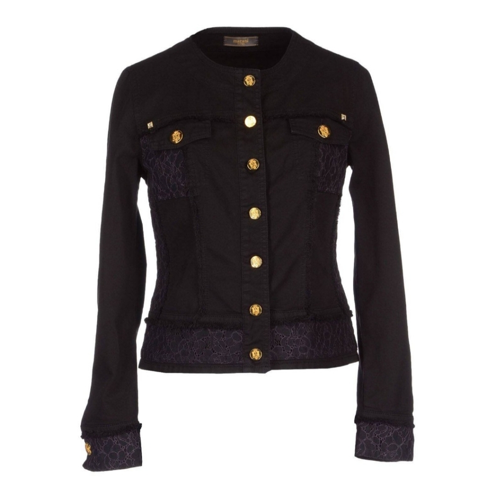 Marani jeans jacket, size 44, black color